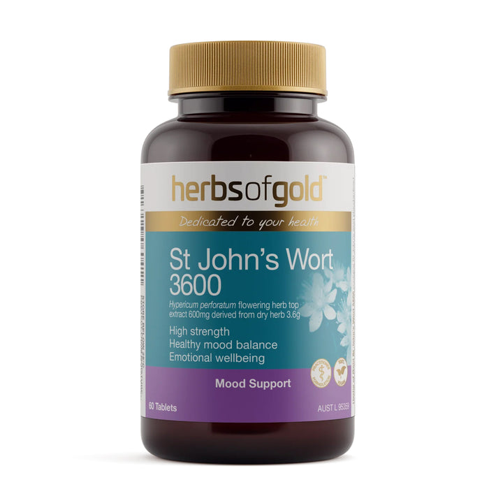 Herbs of Gold St John’s Wort 3600 60 Tablets  Wicked NRG