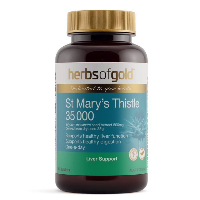 Herbs of Gold St Mary’s Thistle 35000 60 Tablets Wicked NRG