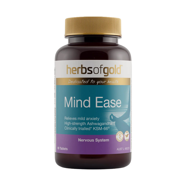 Herbs of Gold, Mind Ease 60 Tablets  Wicked NRG