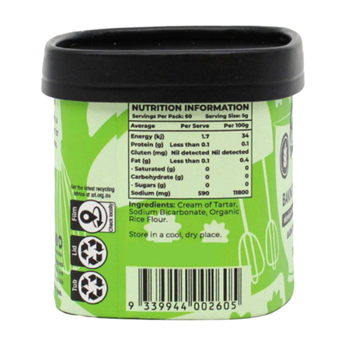 Honest to Goodness Baking Powder - Aluminium Free 300g Nurtitional Panel Wicked NRG