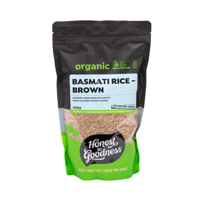 Honest to Goodness Organic Brown Basmati Rice 650g Wicked NRG