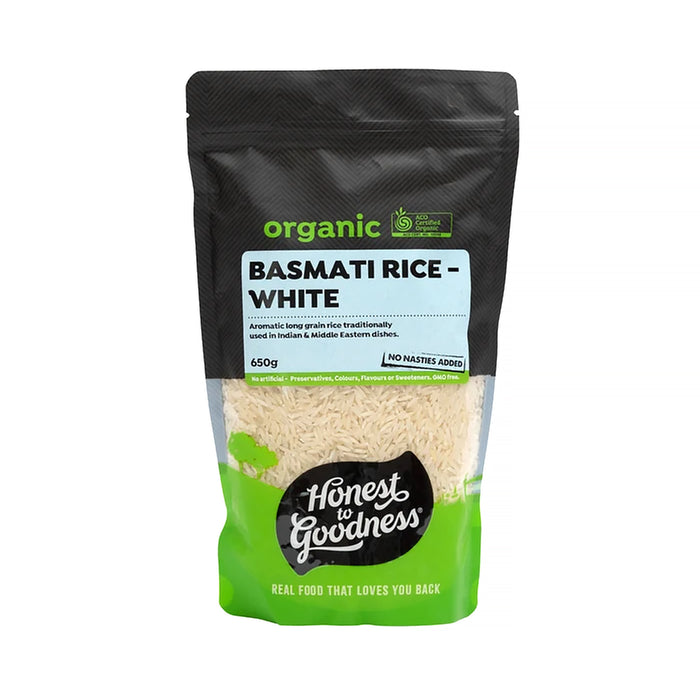 Honest to Goodness Organic White Basmati Rice 650g Wicked NRG