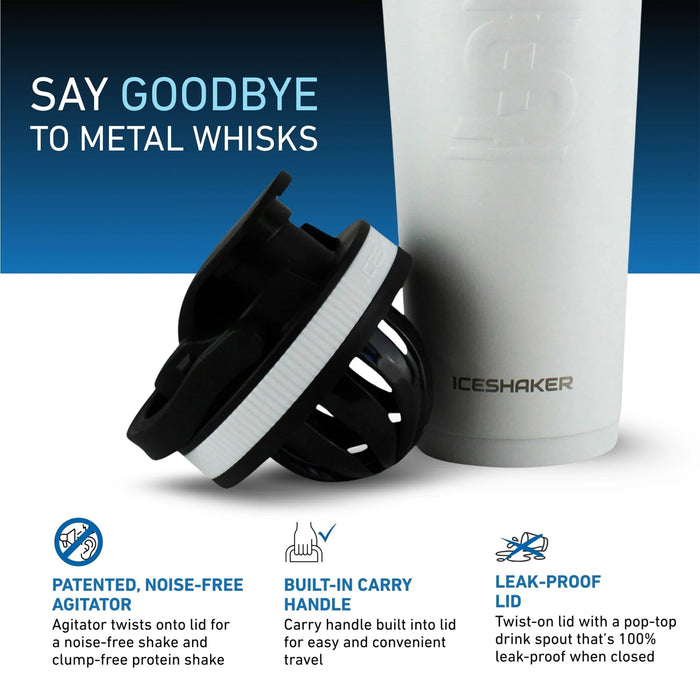 ICESHAKER 26oz Ice Shaker - White a Wicked NRG