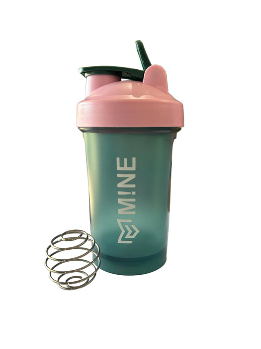 MINE Clothing Protein Shaker 400ml Pink Green Wicked NRG