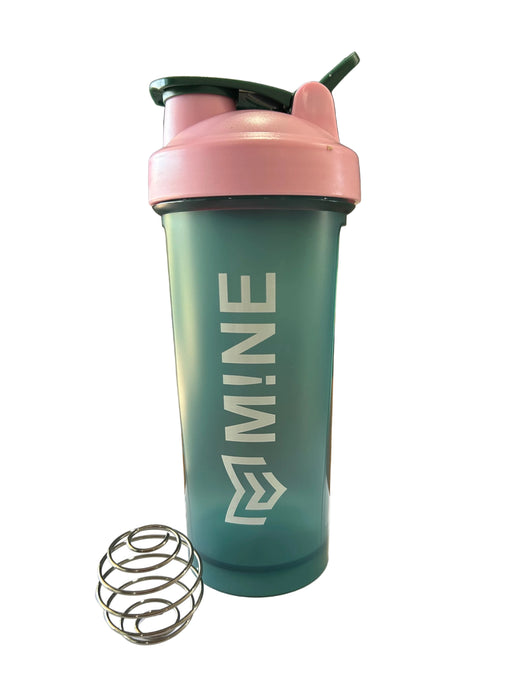 MINE Clothing Protein Shaker 600ml Pink Green Wicked NRG 