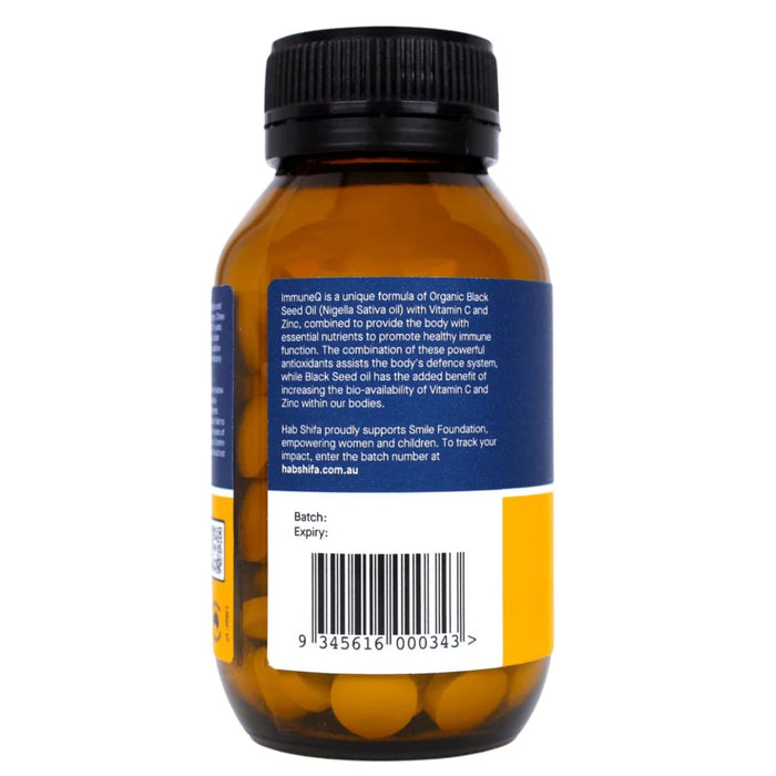 Hab Shifa ImmuneQ Black Seed Vit C + Zinc is stocked at Wicked NRG, Darwin