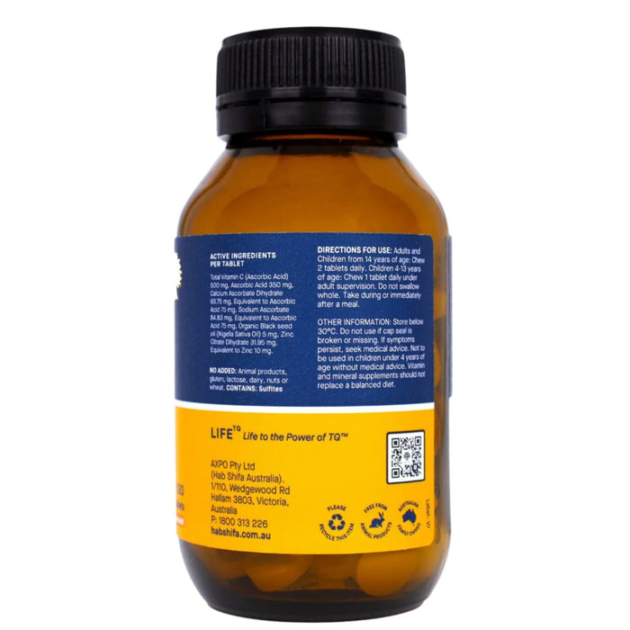 Hab Shifa ImmuneQ Black Seed Vit C + Zinc is stocked at Wicked NRG, Darwin