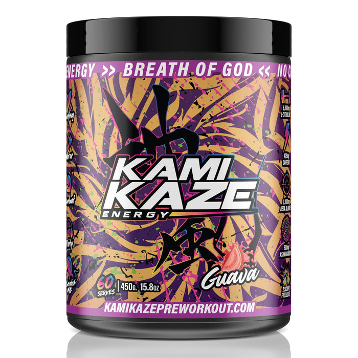 Kamikaze Energy, Guava, 60 Serves, 450 Grams, 15.8 oz Wicked NRG