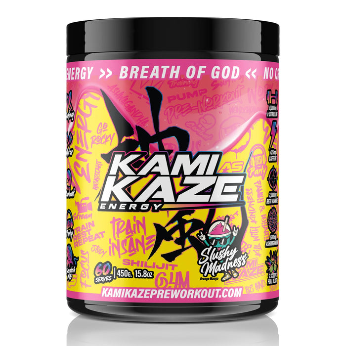 Kamikaze, Slushie Madness, 60 Serves, 450 Grams, 15.8 oz Wicked NRG