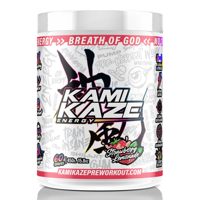 Kamikaze, Strawberry Lemonade, 60 Serves, 450 Grams, 15.8 oz Wicked NRG