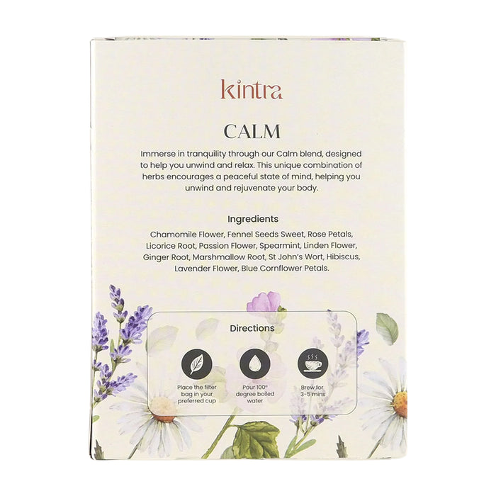 Kintra Blends Calm Tea Bags 25pk Ingredients Wicked NRG