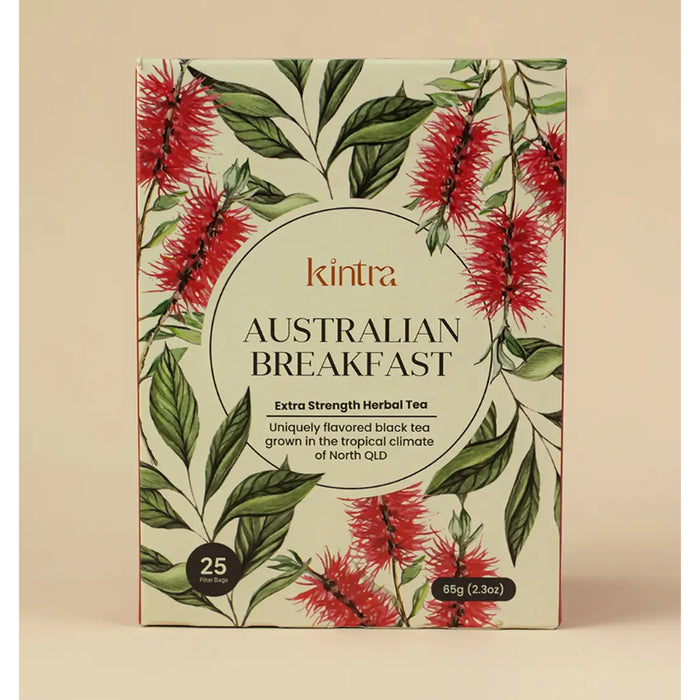Kintra Blends Herbal Tea Bags Australian Breakfast 25pk Box Wicked NRG