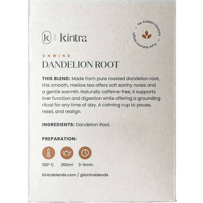 Kintra Blends Herbal Tea Bags Dandelion Root 25pk Ingredients Wicked NRG