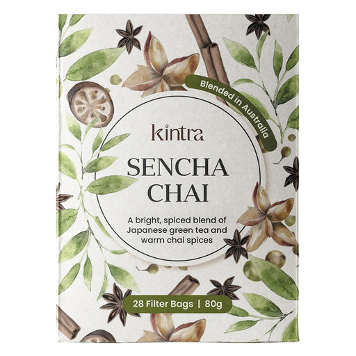 Kintra Blends Herbal Tea Bags Sencha Chai 28pk Wicked NRG
