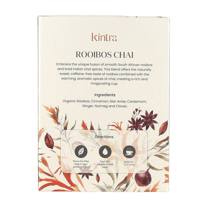 Kintra Foods Rooibos Chai Tea Bags 32pk Ingredients Wicked NRG