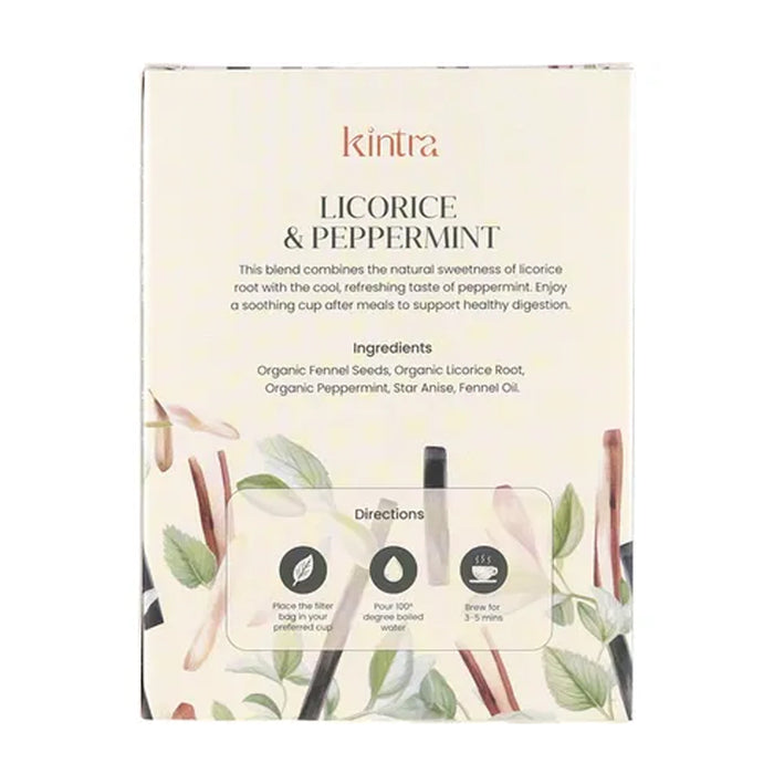 Kintra Herbal Tea Bags Licorice & Peppermint Tea 25pk Nutritional Ingredients Wicked NRG