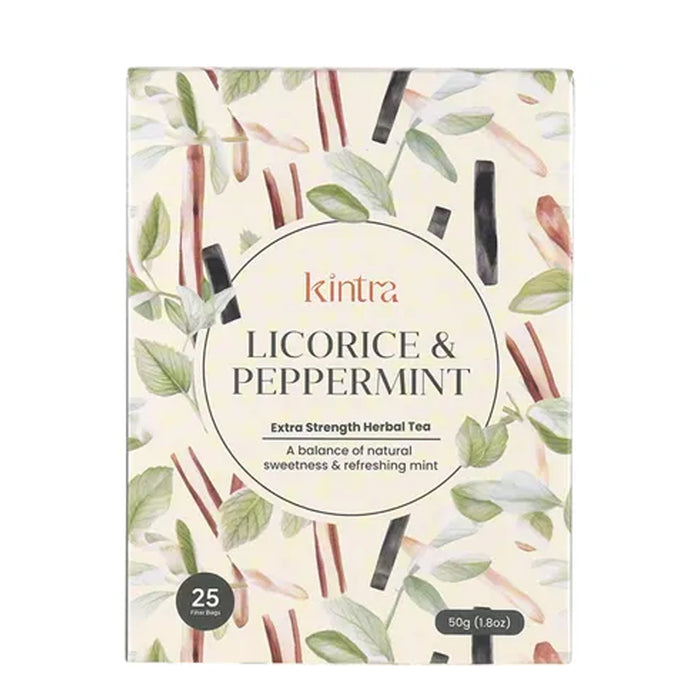 Kintra Herbal Tea Bags Licorice & Peppermint Tea 25pk Wicked NRG