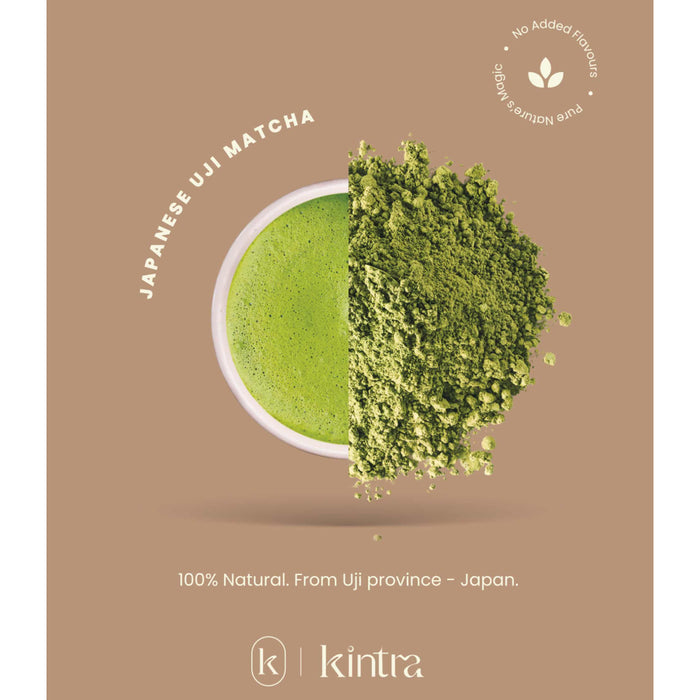 Kintra Japanese Uji Matcha – 100% Pure Ceremonial Grade Matcha Green Tea Powder, 110g, Wicked NRG 
