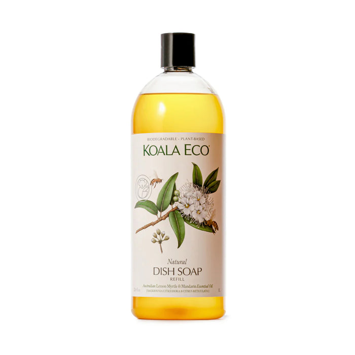 Koala Eco Dish Soap - Refill Lemon Myrtle, Mandarin Essential Oil 1 Litre Wicked NRG