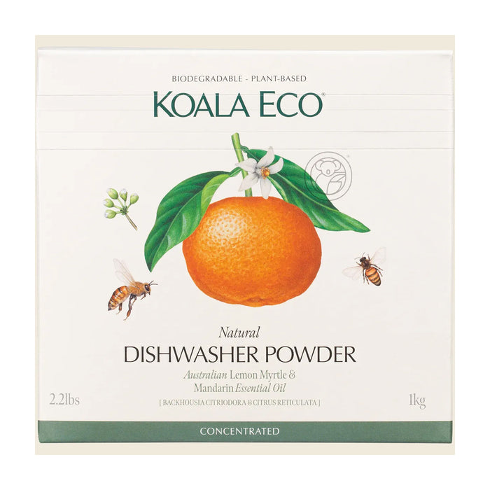 Koala Eco Dishwasher Powder Lemon Myrtle & Mandarin 1kg  Wicked NRG