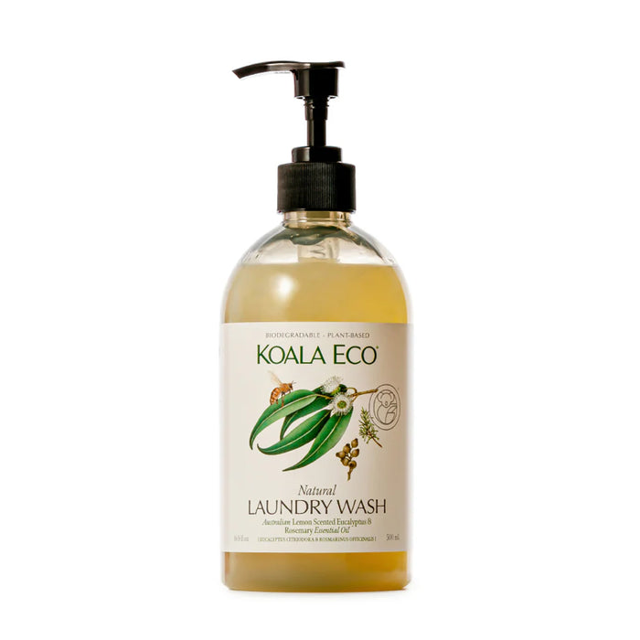 Koala Eco Laundry Wash Lemon Scented Eucalyptus, Rosemary Essential Oil 500ml Wicked NRG