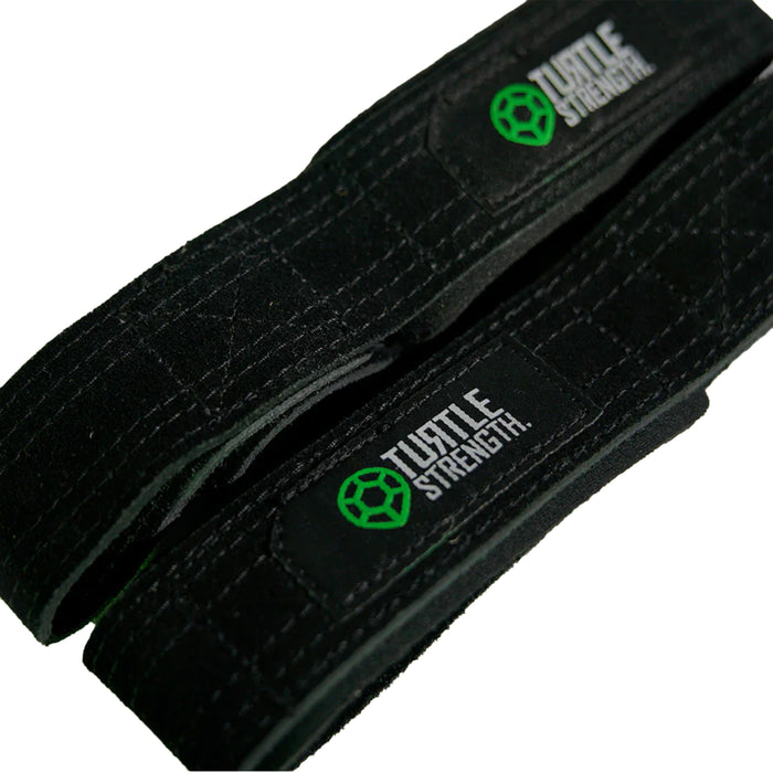 LEATHER WEIGHT LIFTING STRAPS- BLACK Wicked NRG