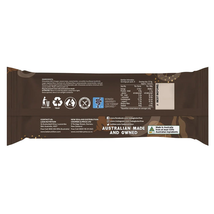 Leda Choculence Biscuits 180 Grams Nutritional Panel Wicked NRG