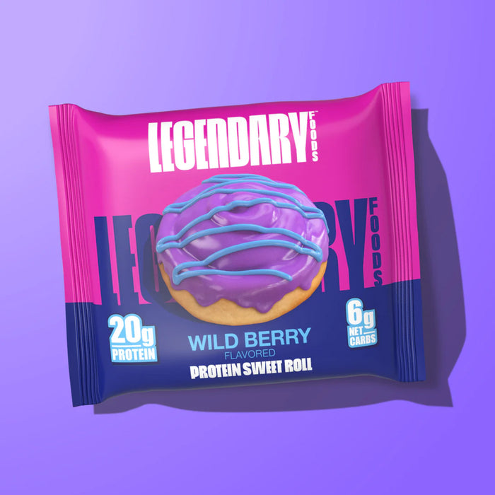 Legendary Foods Wild Berry Protein Sweet Roll 63 Grams Wicked NRG