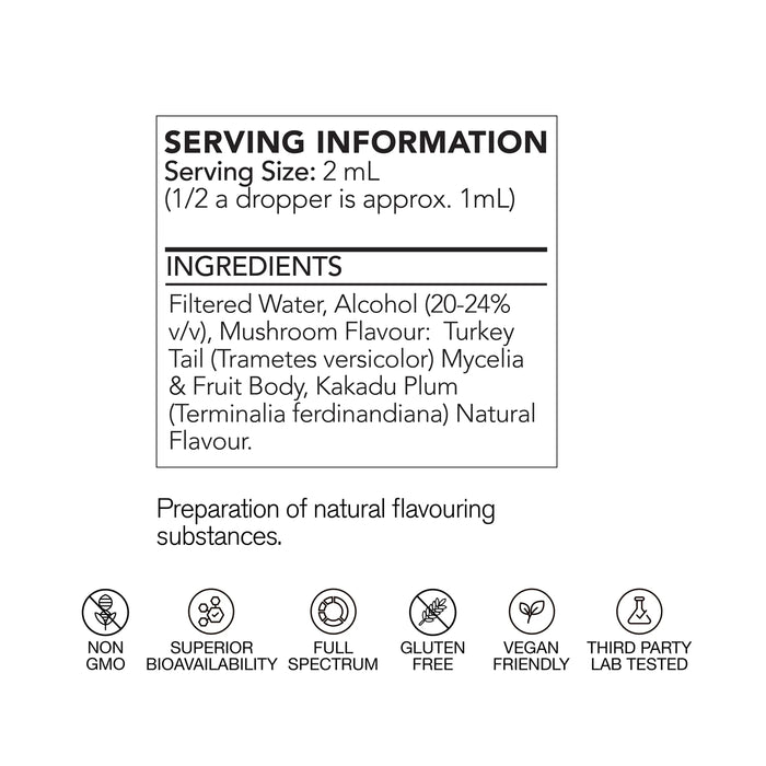 Life Cykel LIFE CYKEL Cordyceps Mushroom Liquid Extract 60ml Nutritional Panel Wicked NRG