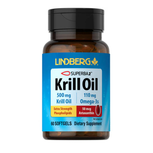 Lindberg Krill Oil 500mg 60 Softgels  Wicked NRG