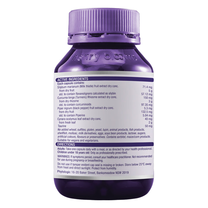 Liver Detox 1-a-day 60 vegetarian capsules Ingredients Wicked NRG