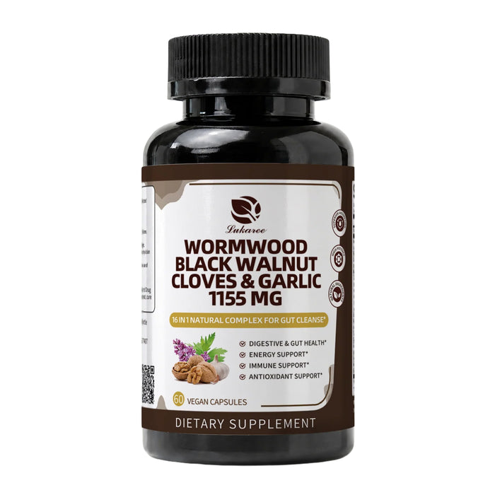 Lukaree Wormwood and Black Walnut 1155 mg Complex 60 Capsules  Wicked NRG