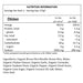 Lum Lum Organic Instant Noodle Chicken 70g Nutritional Panel Wicked NRG