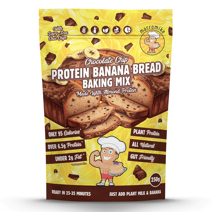 Macro Mike Choc Chip Banana Bread Baking Mix (250g Bag) Wicked NRG