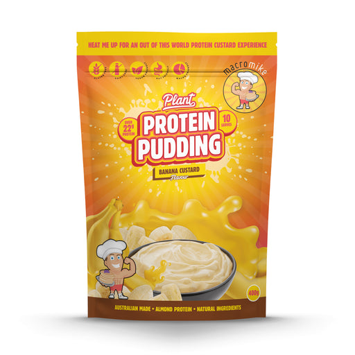 Micro Mike Plant Protein Pudding, Banana Custard Flavour, 400 Grams 22 Grams Protein, Wicked NRG