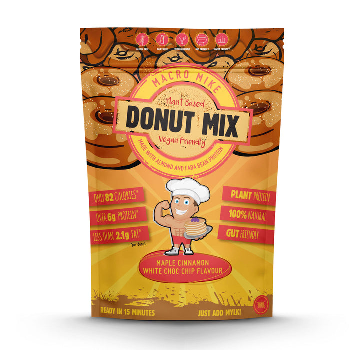 Macro Mike Donut Mix Maple Cinnamon Choc Chip Wicked NRG