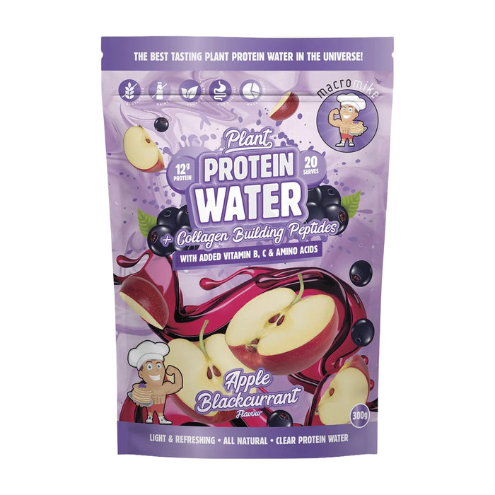 Macro Mike Plant Protein Water Apple Blackcurrant 300g Wicked NRG