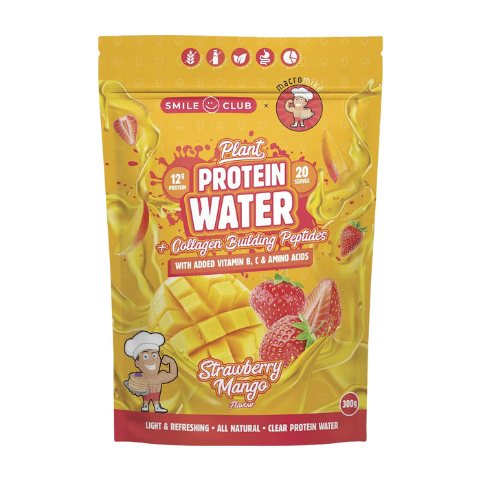 Macro Mike Plant Protein Water Strawberry Mango 300g Wicked NRG