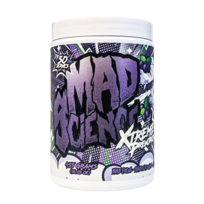 Mad Science Xtreme Pre Workout Blackcurrant 455grams Wicked NRG