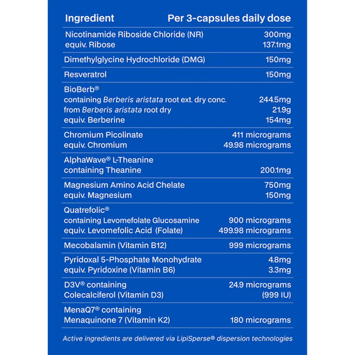 Melrose FutureLab Time Capsule Daily Longevity Complex Ingredients Wicked NRG, Darwin, Australia