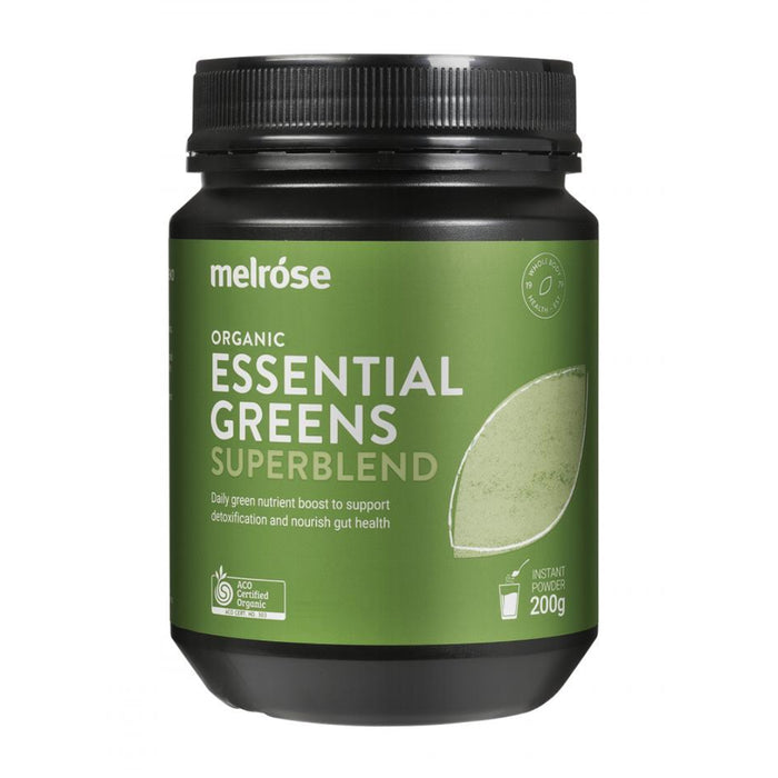 Melrose Organic Essential Greens Superblend Powder 200g Wicked NRG