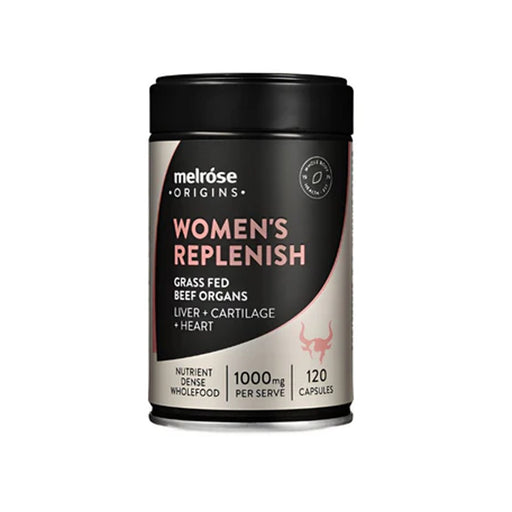 Melrose Women's Replenish Grass Fed Beef Organ 120 Capsules Wicked NRG