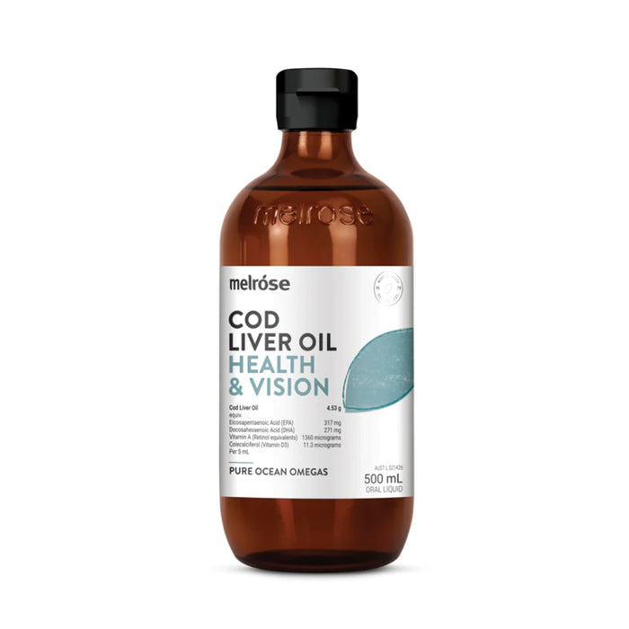 Melrose Cod Liver Oil Health and Vision 500ml Wicked NRG