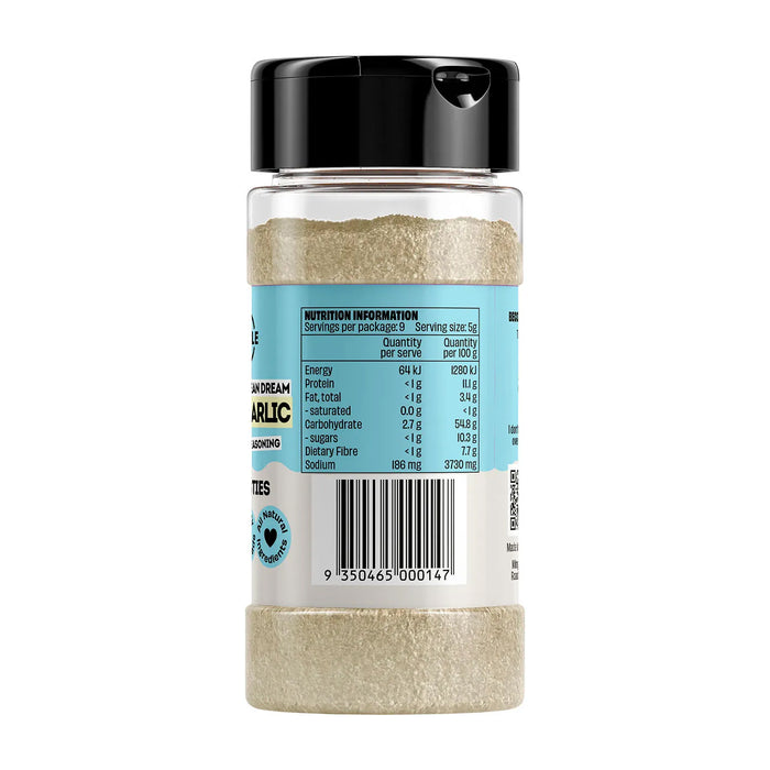 Mingle Greek Garlic All Natural Seasoning 120 Gram Nutritional Panel Wicked NRG