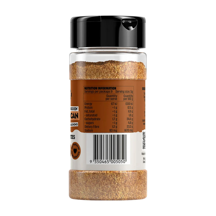 Mingle Moroccan Low FODMAP All Natural Seasoning 45 Gram Nutritional Panel Wicked NRG