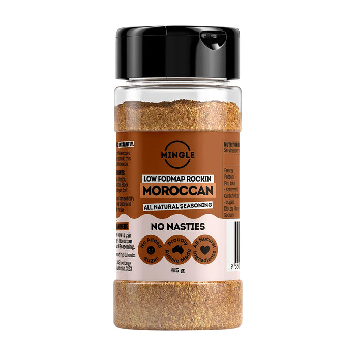 Mingle Moroccan Low FODMAP All Natural Seasoning 45 Gram Wicked NRG