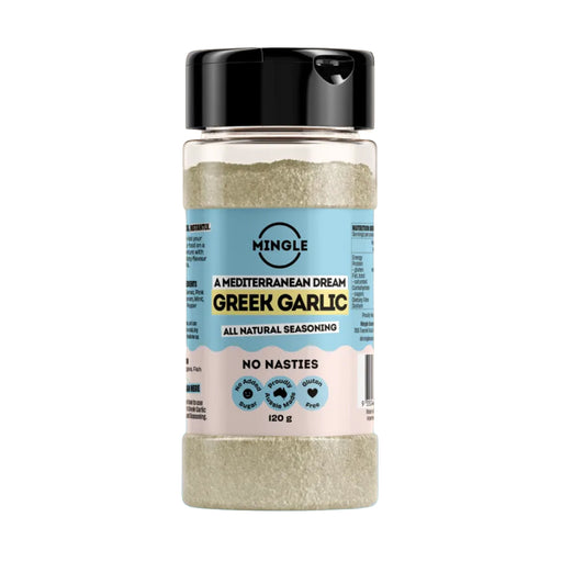 Mingle Greek Garlic All Natural Seasoning 120 Grams, Wicked NRG