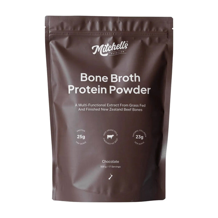 Mitchells Nutrition Bone Broth Protein Powder Chocolate 500g Wicked NRG