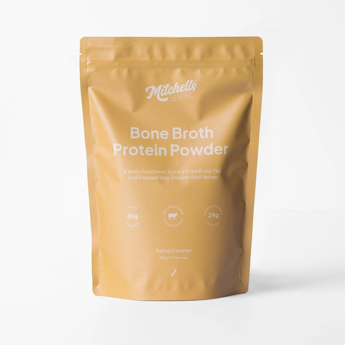 Mitchells Nutrition Bone Broth Protein Powder Salted Caramel 500g Wicked NRG