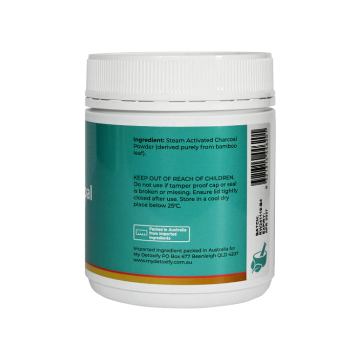 MyDetoxify, Activated Charcoal Bamboo Leaf 180g, Ingredients, Wicked NRG